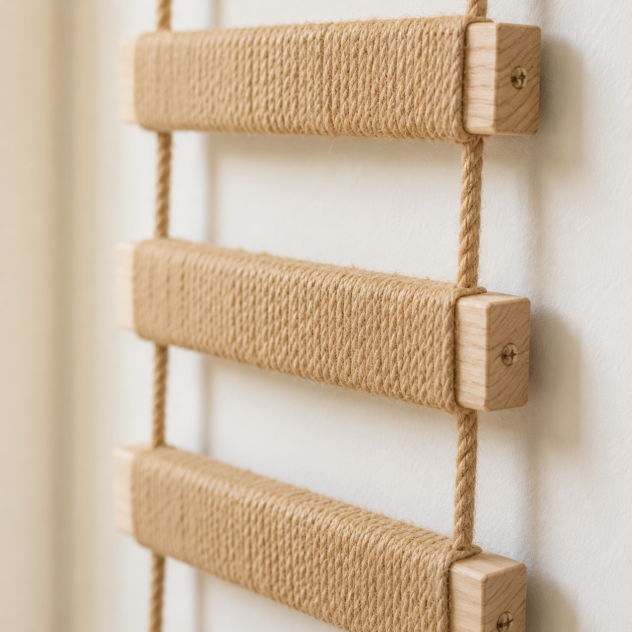 Sisal Rope Cat Climbing Ladder Wall Mounted