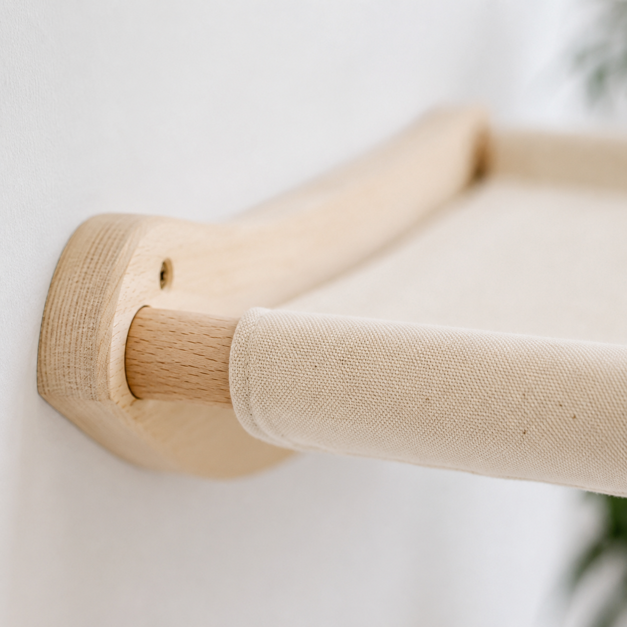 Wall-Mounted Cat Hammock Bed with Wooden Frame