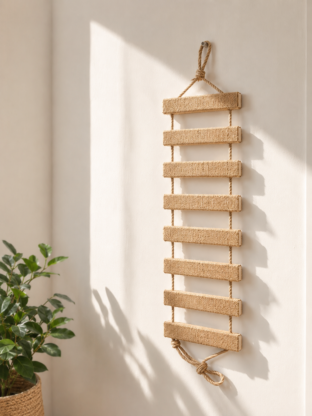 Sisal Rope Cat Climbing Ladder Wall Mounted