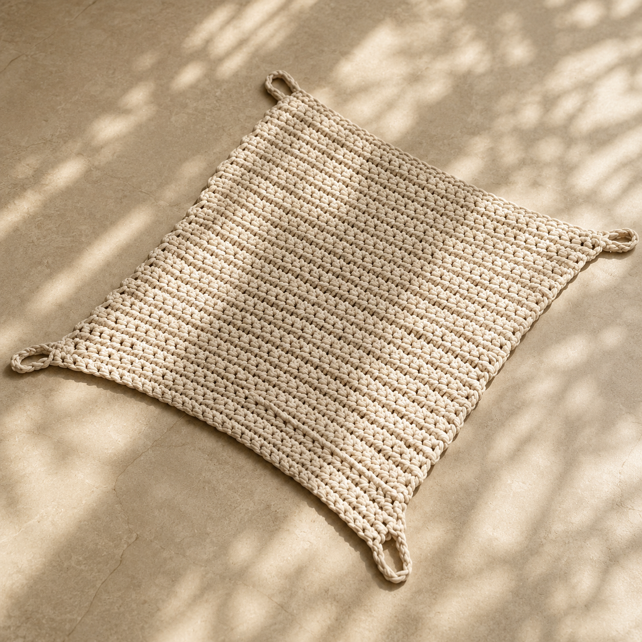 Woven Cat Sling Bed with Solid Wood Frame